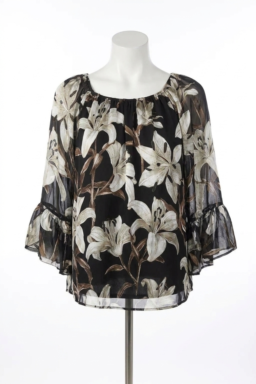 NEW ALICE + OLIVIA ardelia off the shoulder top in stargazer black